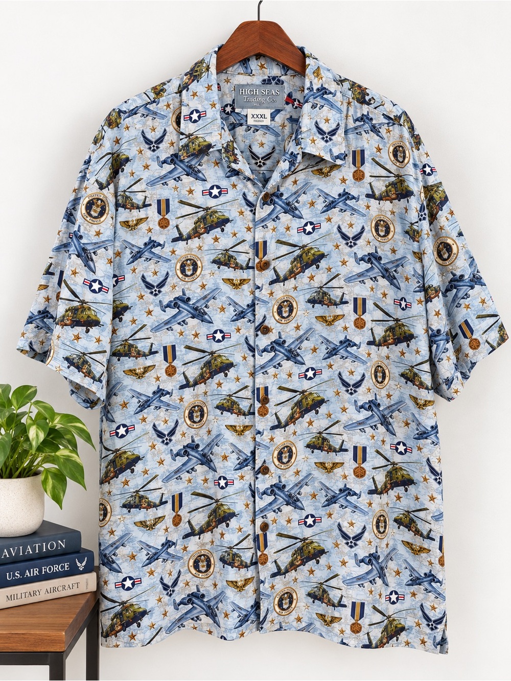 Vintage USAF Air Force Aviation Military Aircraft Shirt XXXL